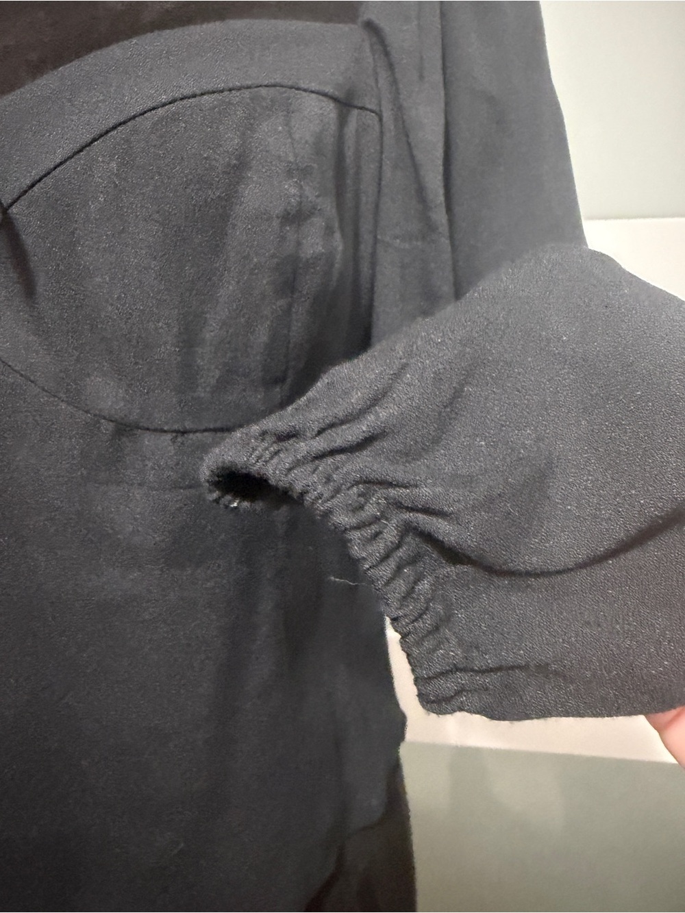 Aritzia Wilfred Novella Puff-sleeve Sweetheart Blouse Black - Picture 8 of 14